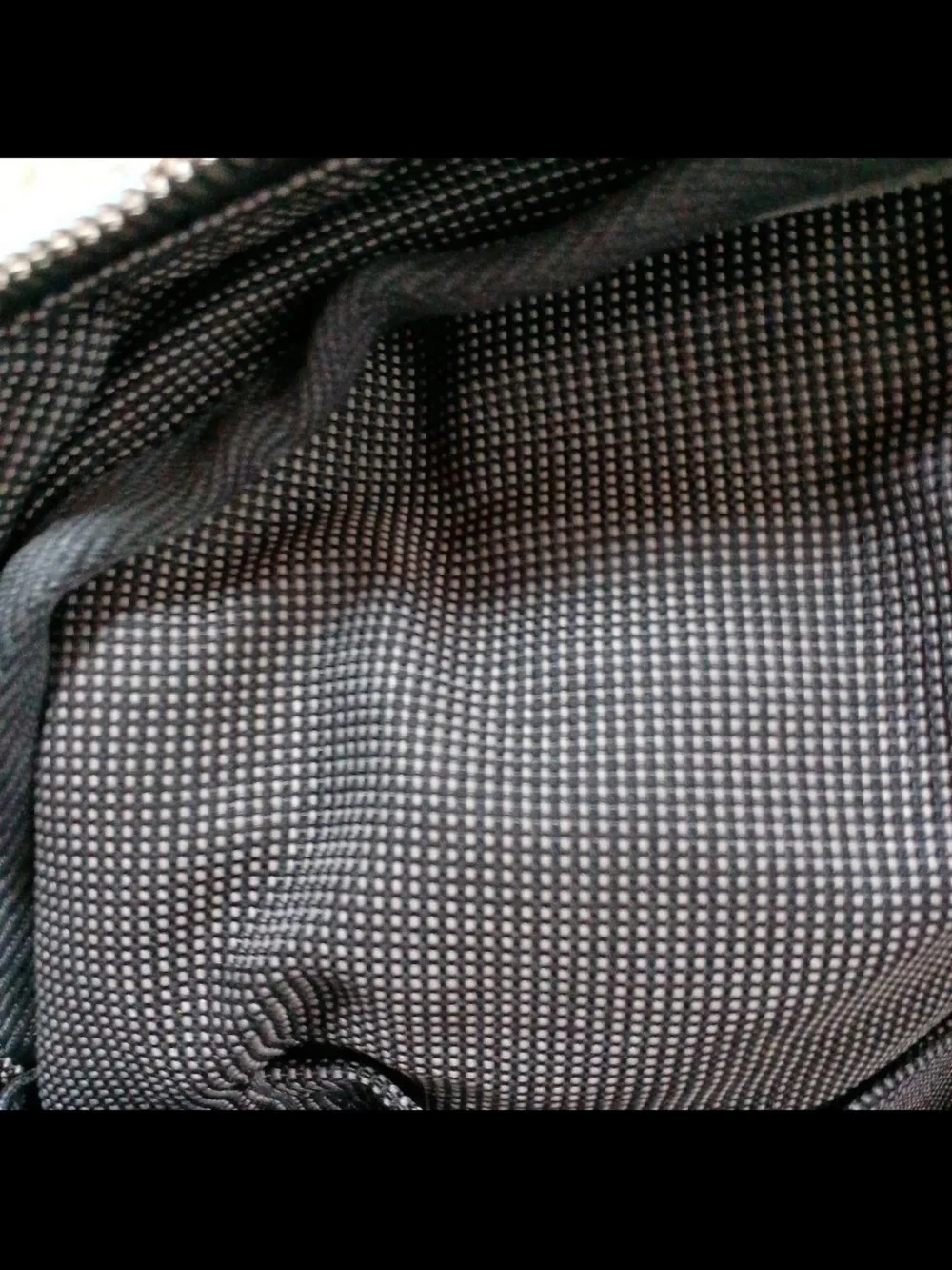 Hermes Black Canvas Messenger Tote with Signature Webbing